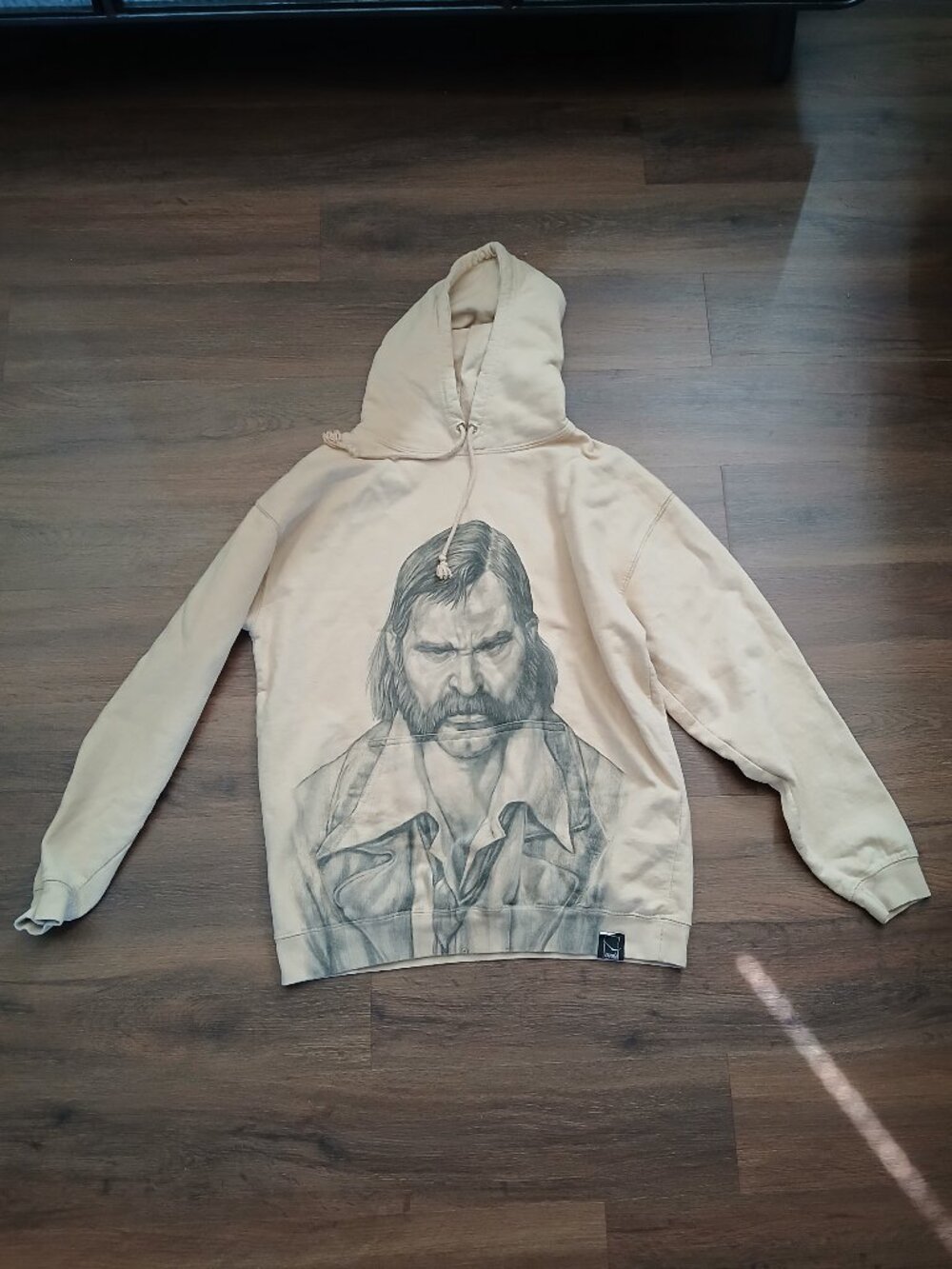 RARE Disco Elysium - HARRY / KIM - RCM'S FINEST SAND HOODY HOODIE Video Game L